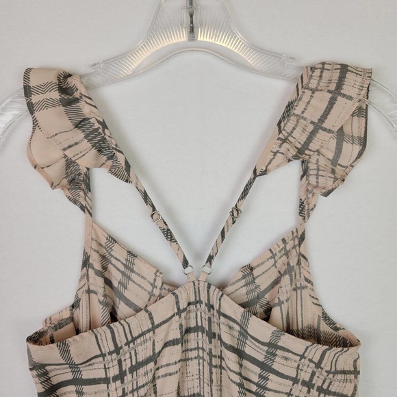 Avec Les Filles Womens Spaghetti Strap Shorts Romper Size XS Pink Gray - Picture 8 of 9